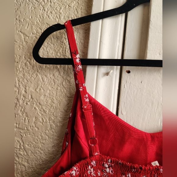 maurices- Red Floral Dress - Picture 5 of 7